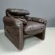 Maralunga leather sofa by Vico Magistretti for Cassina, 1973