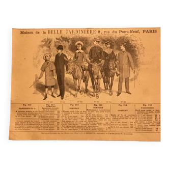 Gravure publicité de la belle jardinière à paris dans "le soleil du dimanche" daté le 17 mai 1891