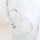 Bubbled glass pitcher with ice tank, handcrafted, French vintag manufacturing