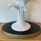 Very large flemish white ceramic lamp 50's italy 97cm with lampshade