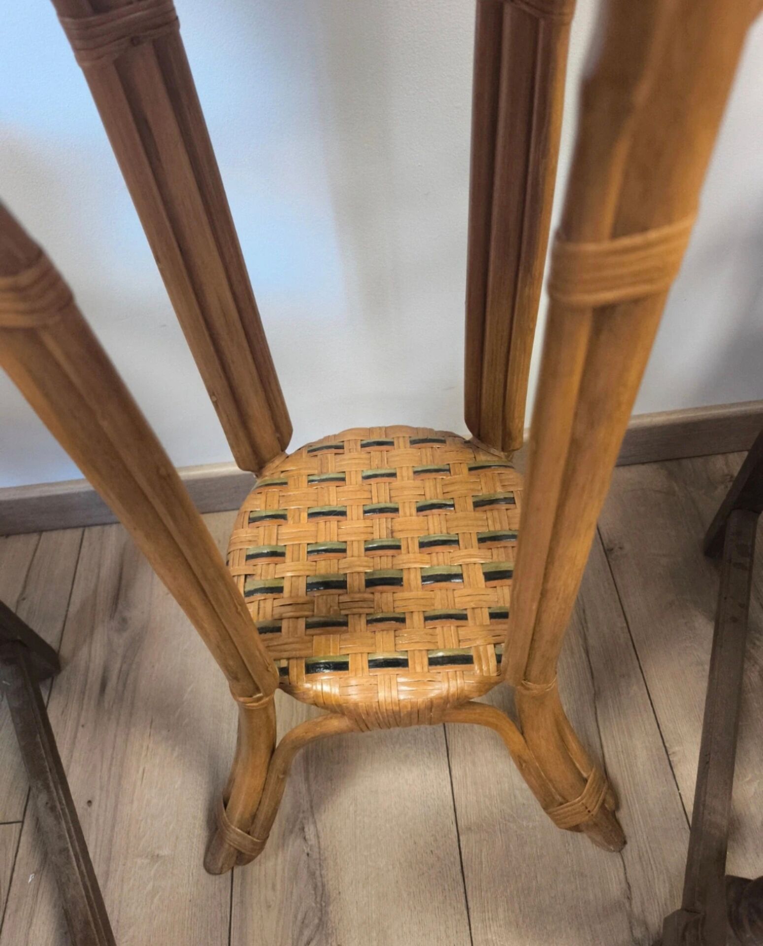 Vintage rattan stool
