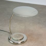 Mid-Century Italian Big Button Table Lamp in Chrome