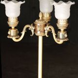 Superb 3-armed light fixture in gilded bronze