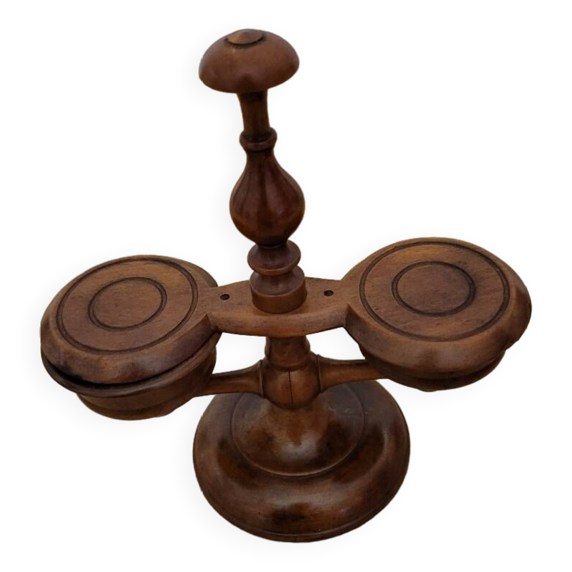 Pepper and salt shakers in cherry wood