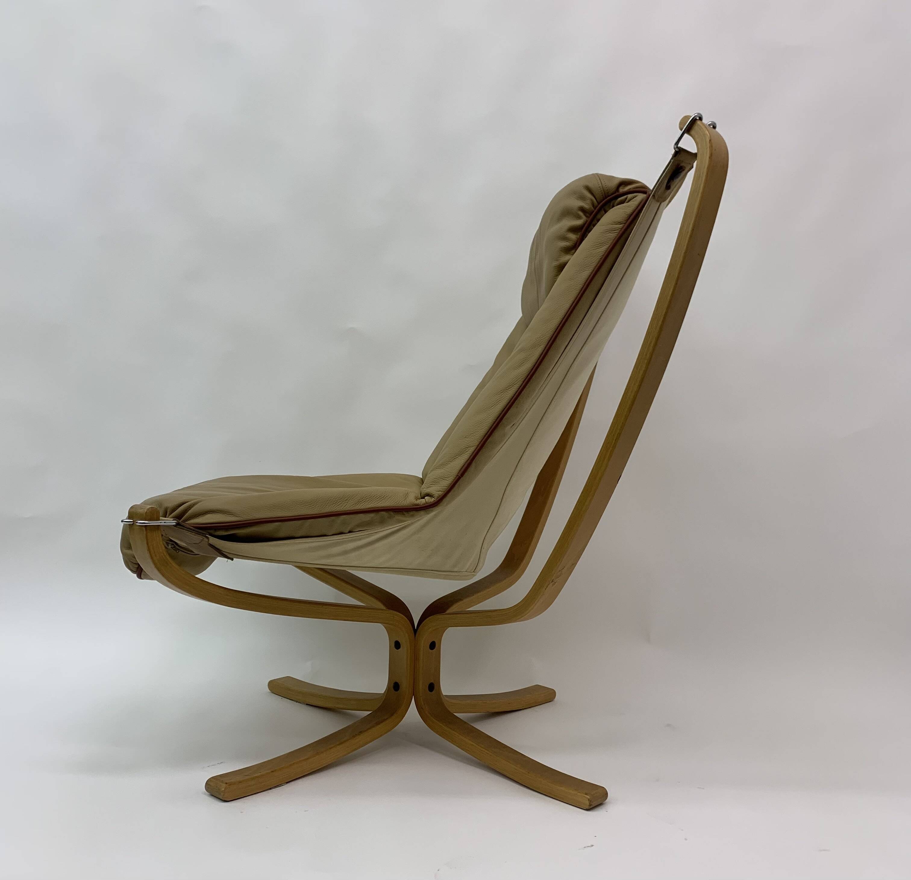 Falcon Leather Lounge Chair by Sigurd Ressel for Vatne Møbler, 1970s
