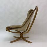 Falcon Leather Lounge Chair by Sigurd Ressel for Vatne Møbler, 1970s