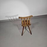 Old farmers tripod chair for decorative use