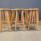 Alpine style chalet stools in wood, set of 9 - 1970s