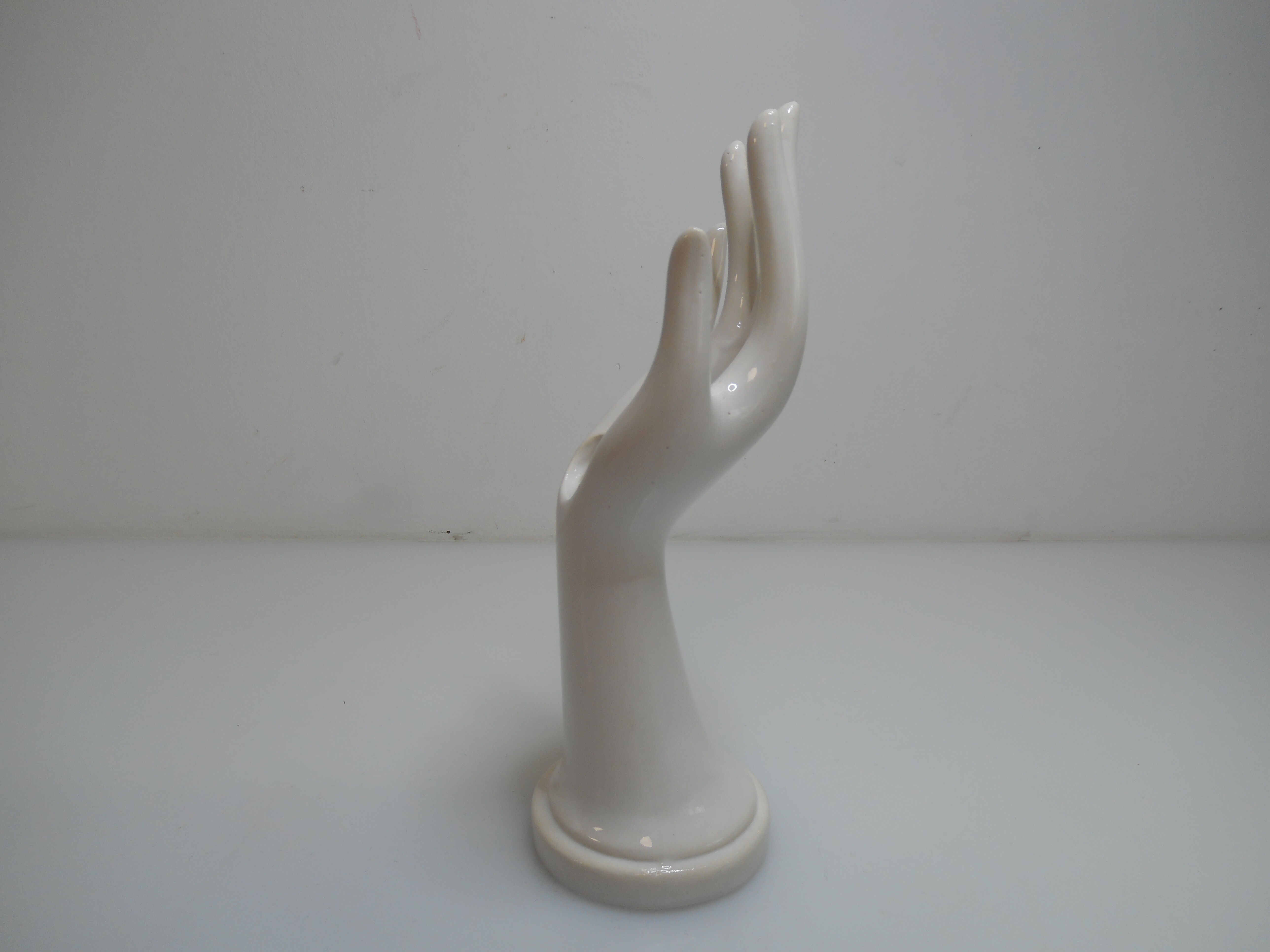 Vintage white porcelain hand