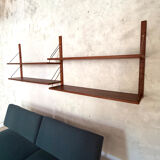 Vintage Scandinavian wall library in teak by Sven Ellekaer