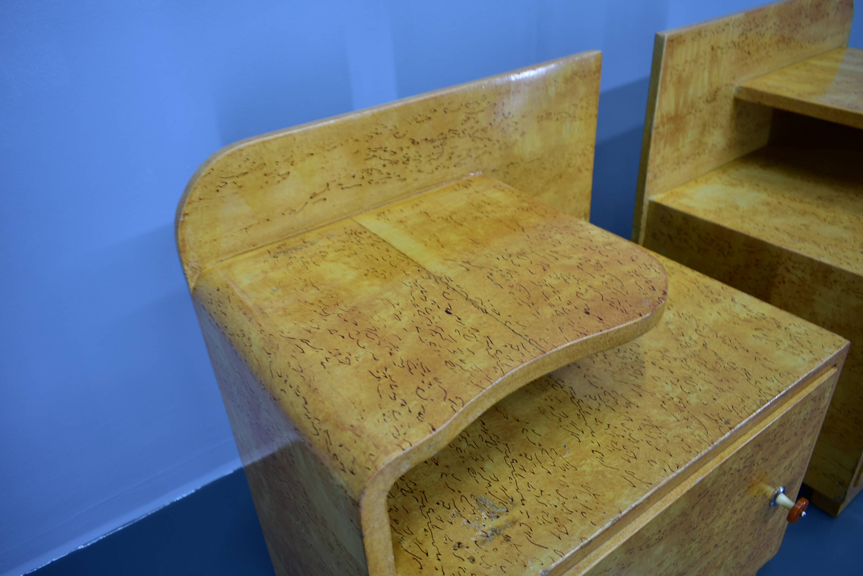 Set of two night stands by Jindřich Halabala for UP Zavody, 1939s