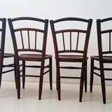 Set of 4 bistro chairs wood