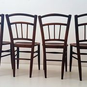 Set of 4 bistro chairs wood