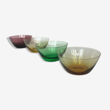 Antique colored glass cups