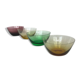 Antique colored glass cups