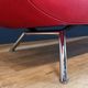 Vintage red leather Leolux Arabella design sofa used