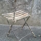 2 folding bistro / garden chairs fermob 1950