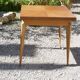 Vintage wallet table in blond oak