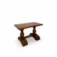 A small, rustic walnut wooden table, crafted from solid walnut wood, 1
