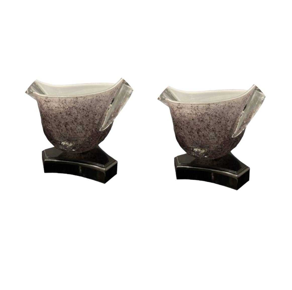 Murano Glass Table Lamps by Mila Schon, 1980s, Set of 2