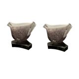 Murano Glass Table Lamps by Mila Schon, 1980s, Set of 2