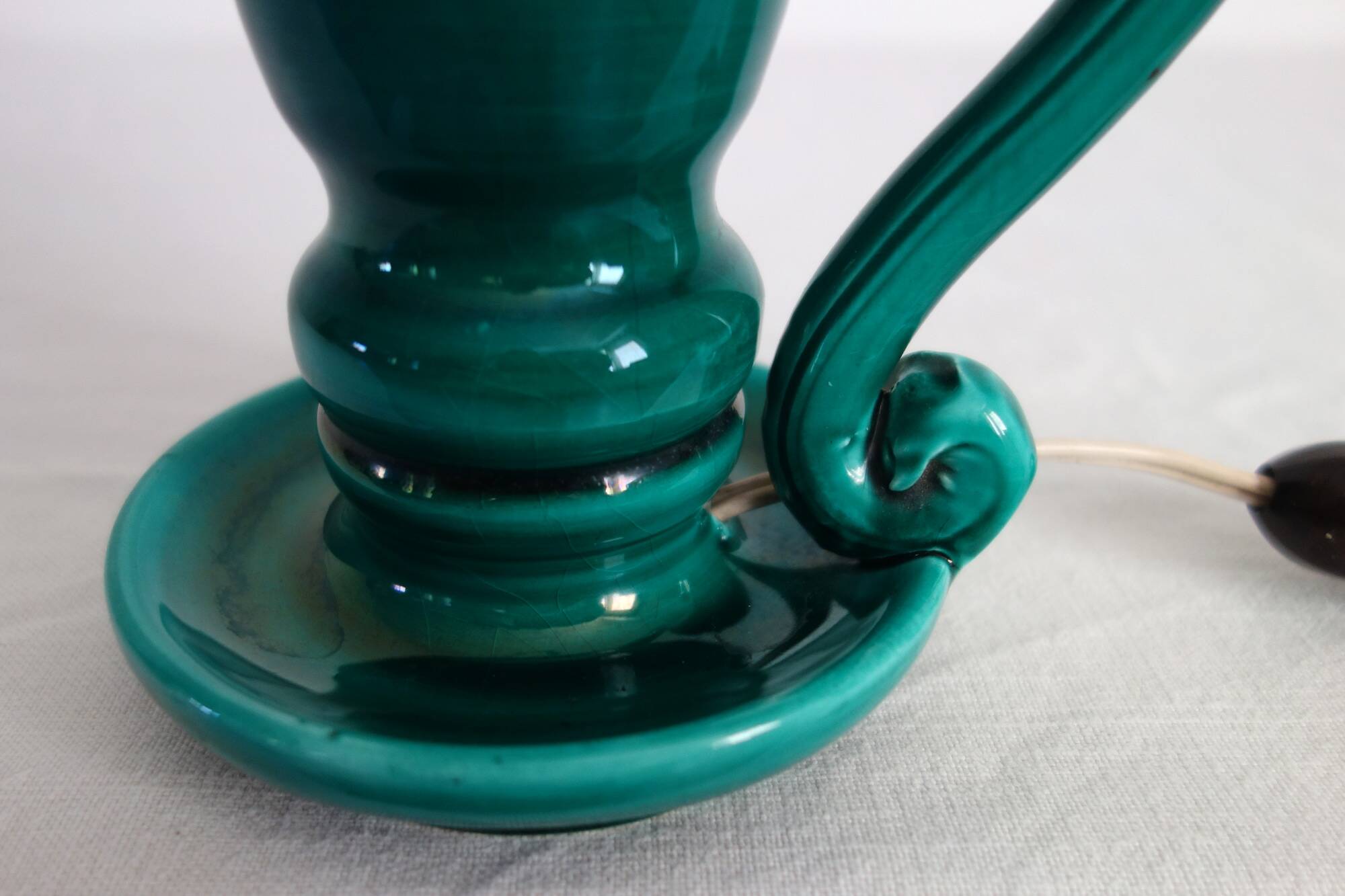 Table lamp ceramic and plastic 1950s