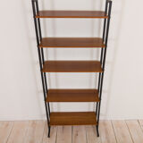 Italian free standing bookcase with brass feet, 70s