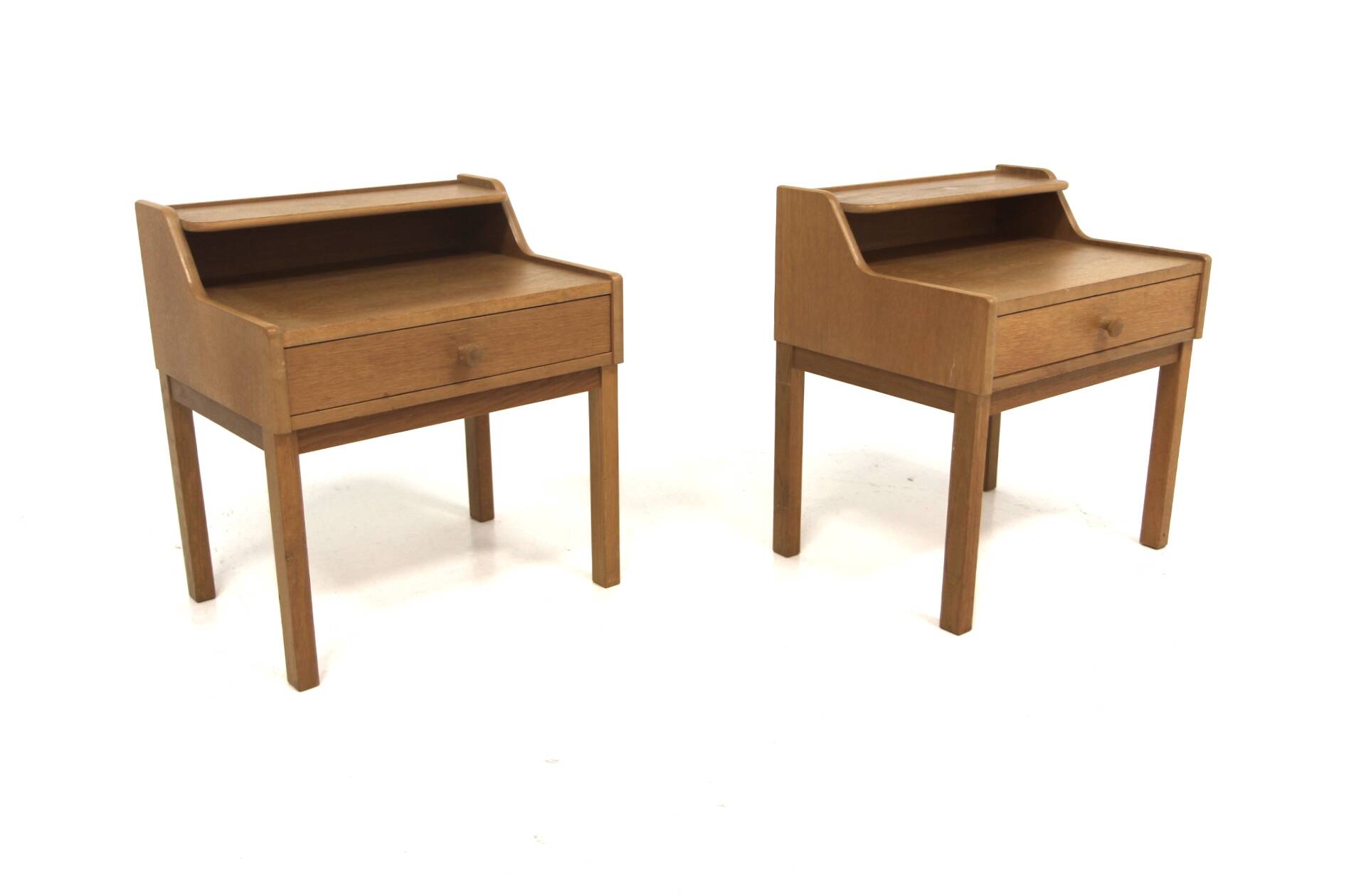 Set of 2 Scandinavian teak bedside tables, Sweden, 1960.