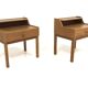 Set of 2 Scandinavian teak bedside tables, Sweden, 1960.