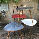 Free-form vintage tripod coffee table