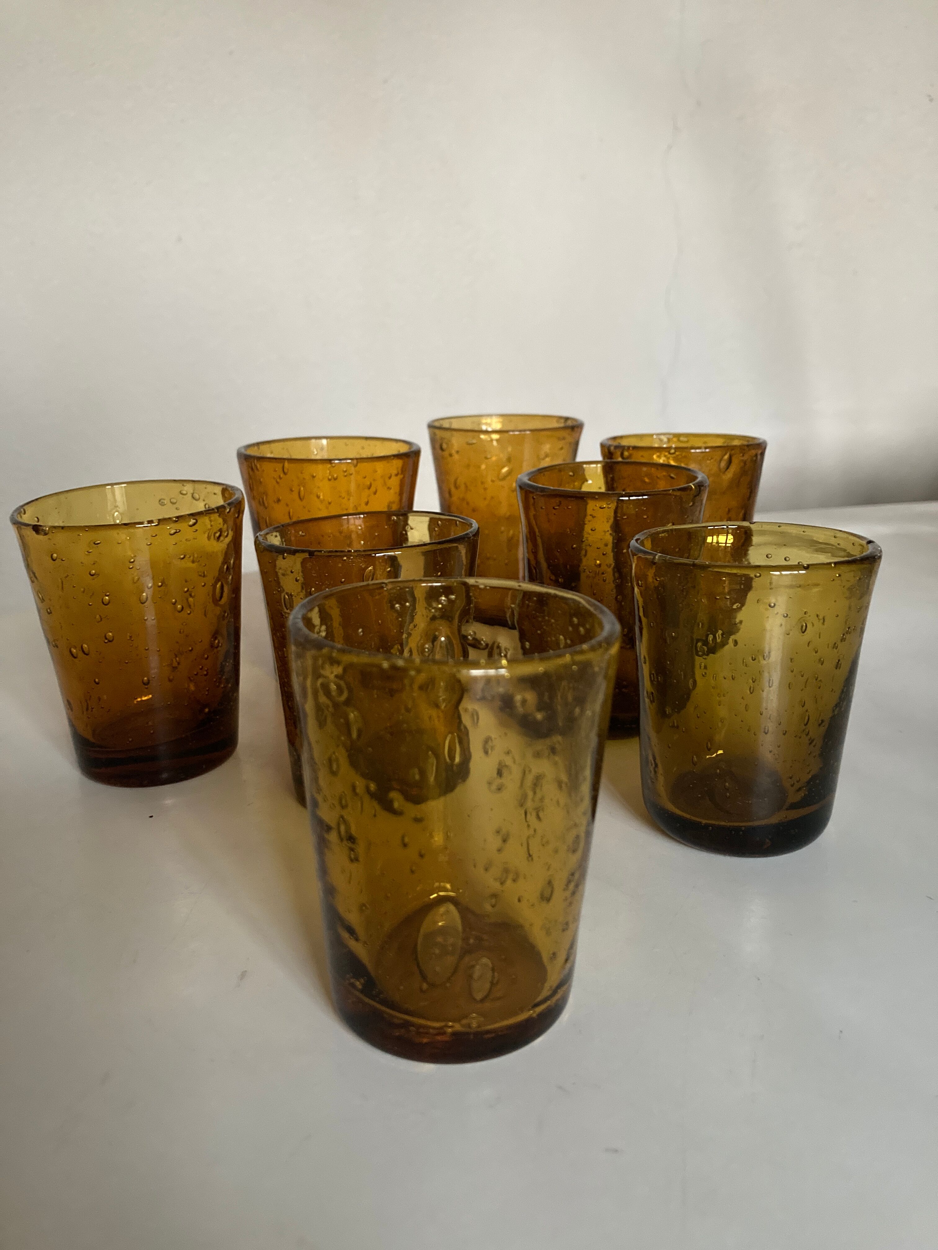 Set de 8 verres gobelets de Biot 1970