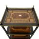 Old three-level Napoleon III marquetry sideboard, late 19th century