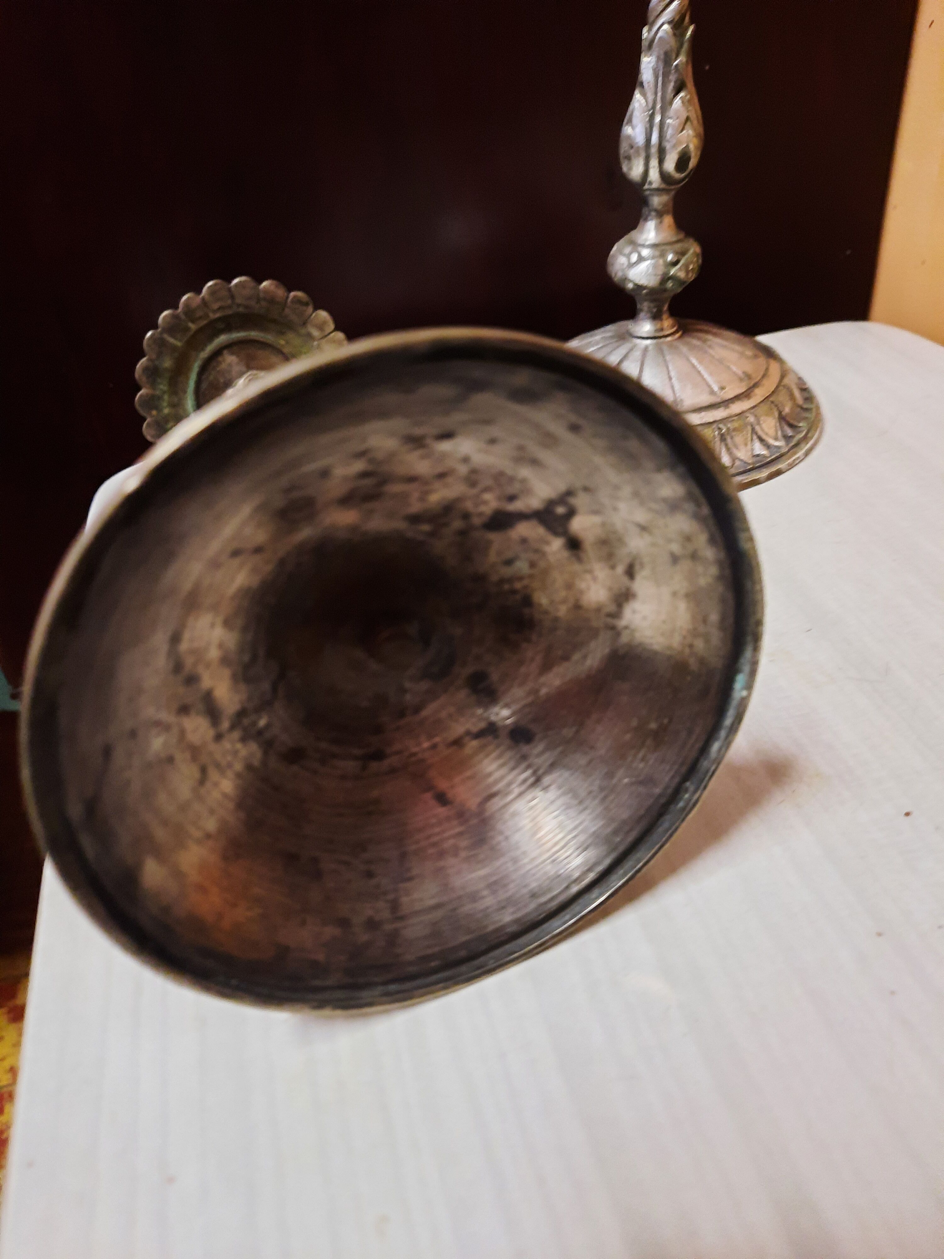 Pair of silver candle holders