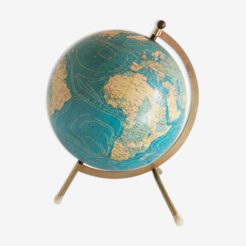 Globe terrestre tripode verre Taride