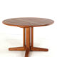 Danish round 2x extendable dining table 'Sindal' - teak