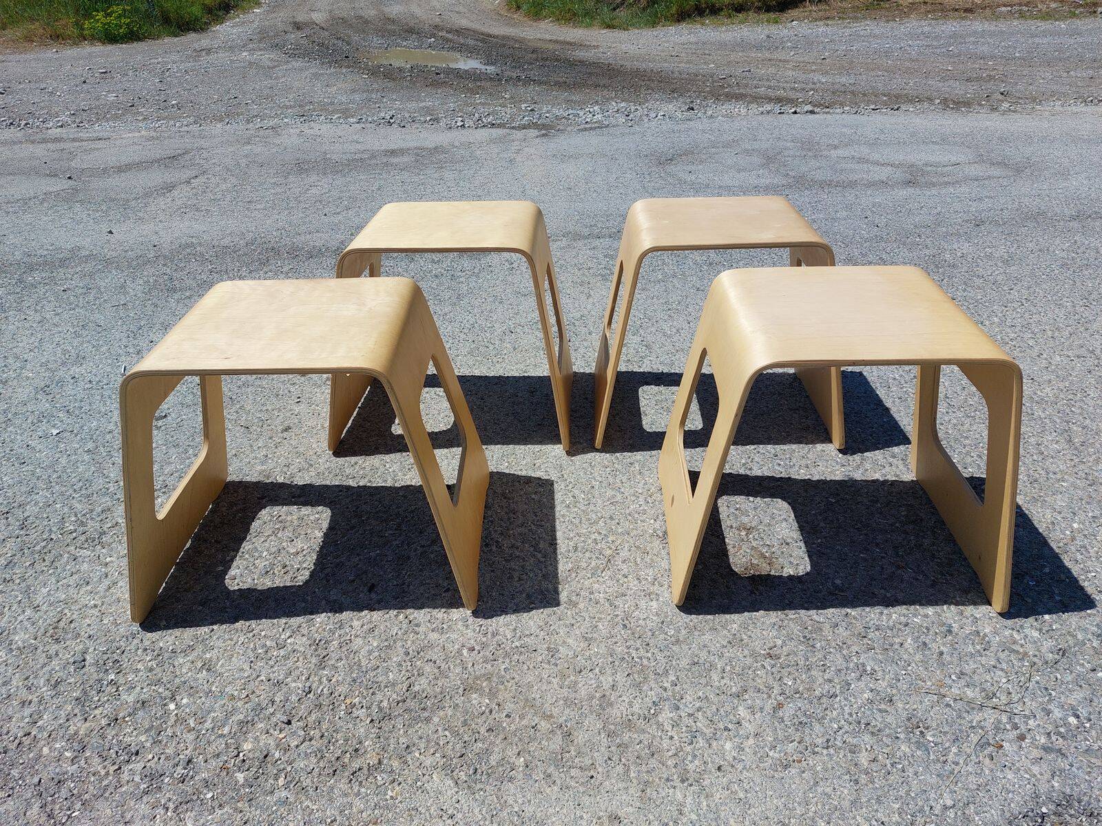 Set of 4 Benjamin stools - by Lisa Norinder for Ikea - 1990s/2000s