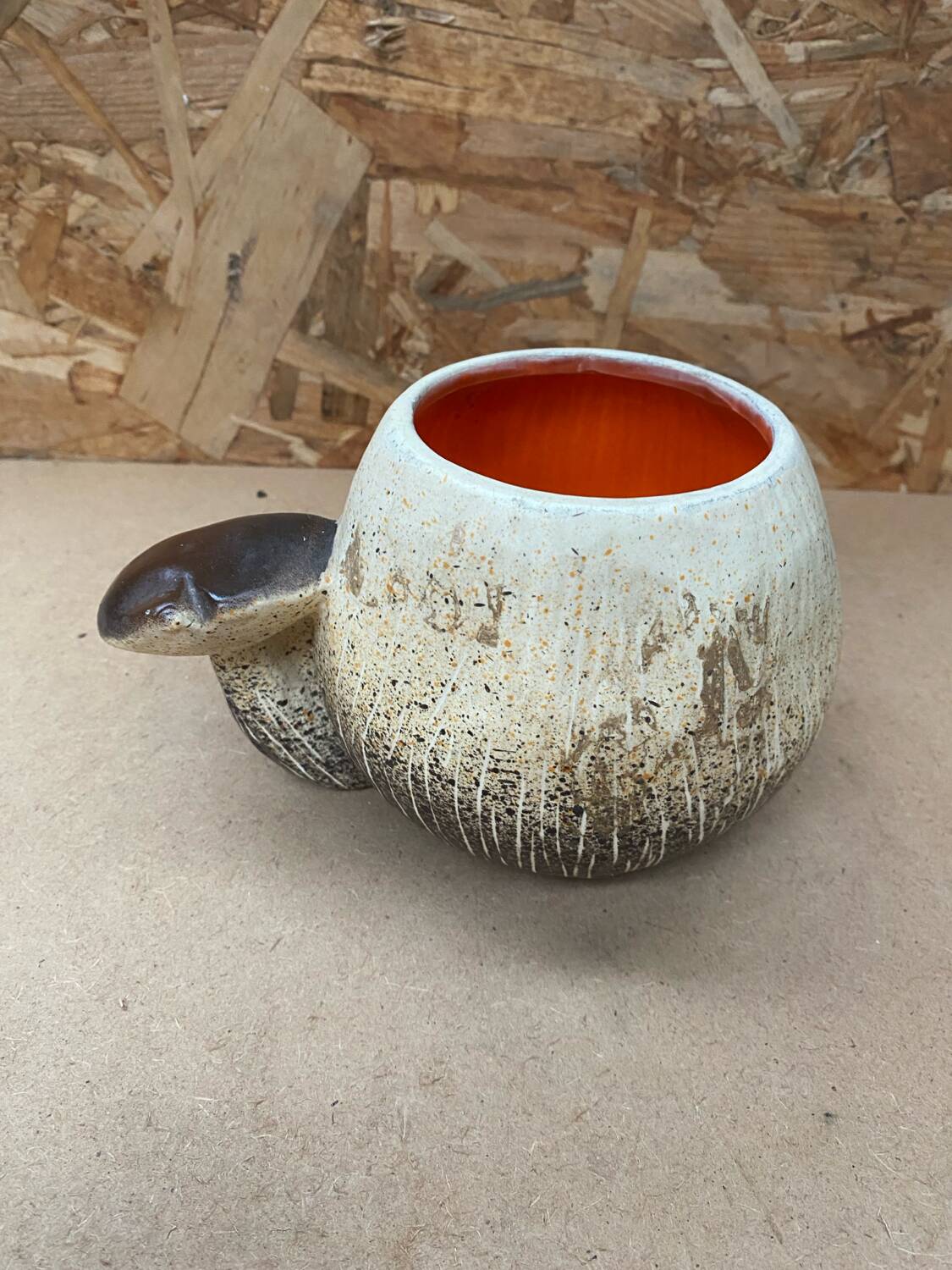 Old bruno dose pot breuil pottery mushroom shape