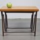 Brutalist Cast Iron and Oak Nesting Tables, 1970s, Set of 2