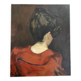 Painting, portrait from behind