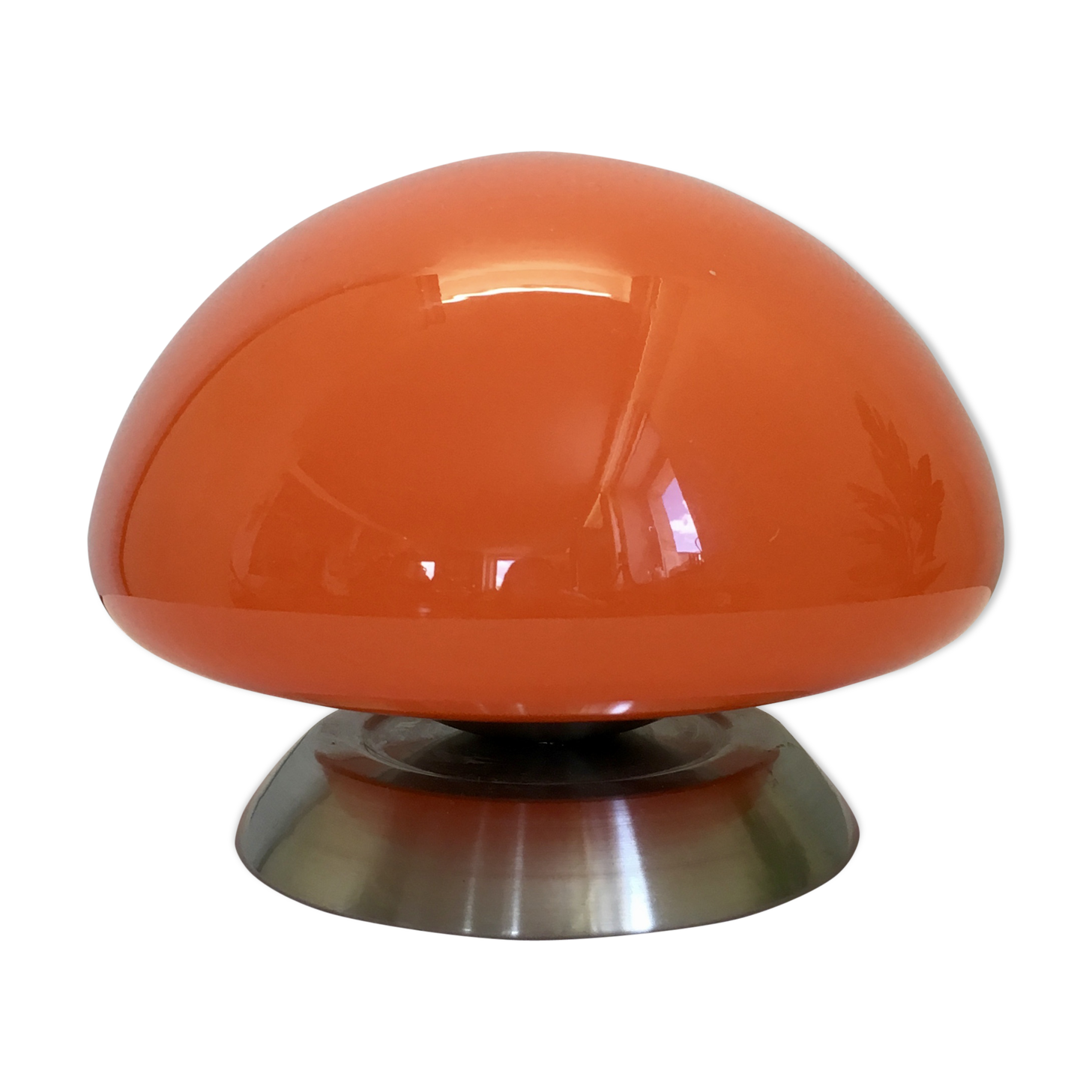 Vintage lamp 1960 in orange opaline