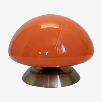 Lampe vintage 1960 en opaline orange
