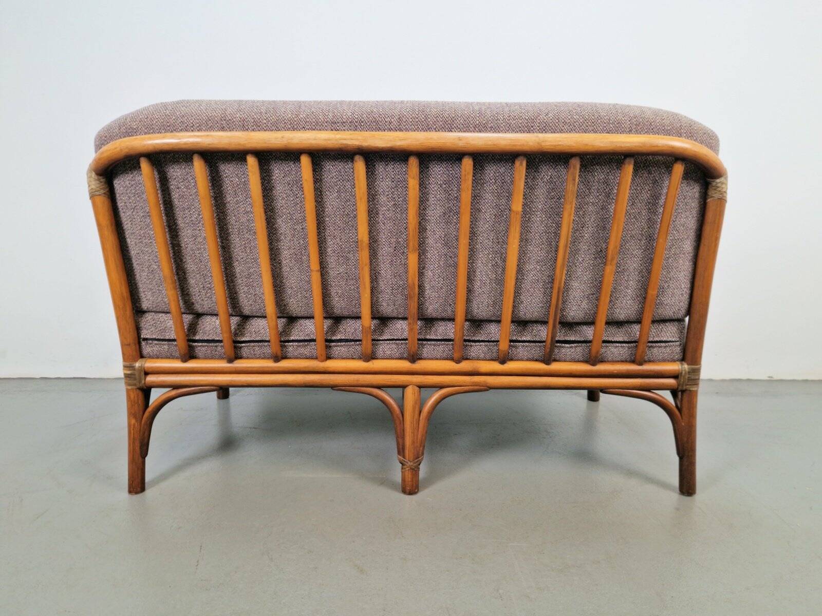 Organic Modern Bamboo and Rattan Loveseat from McGuire, 1970s