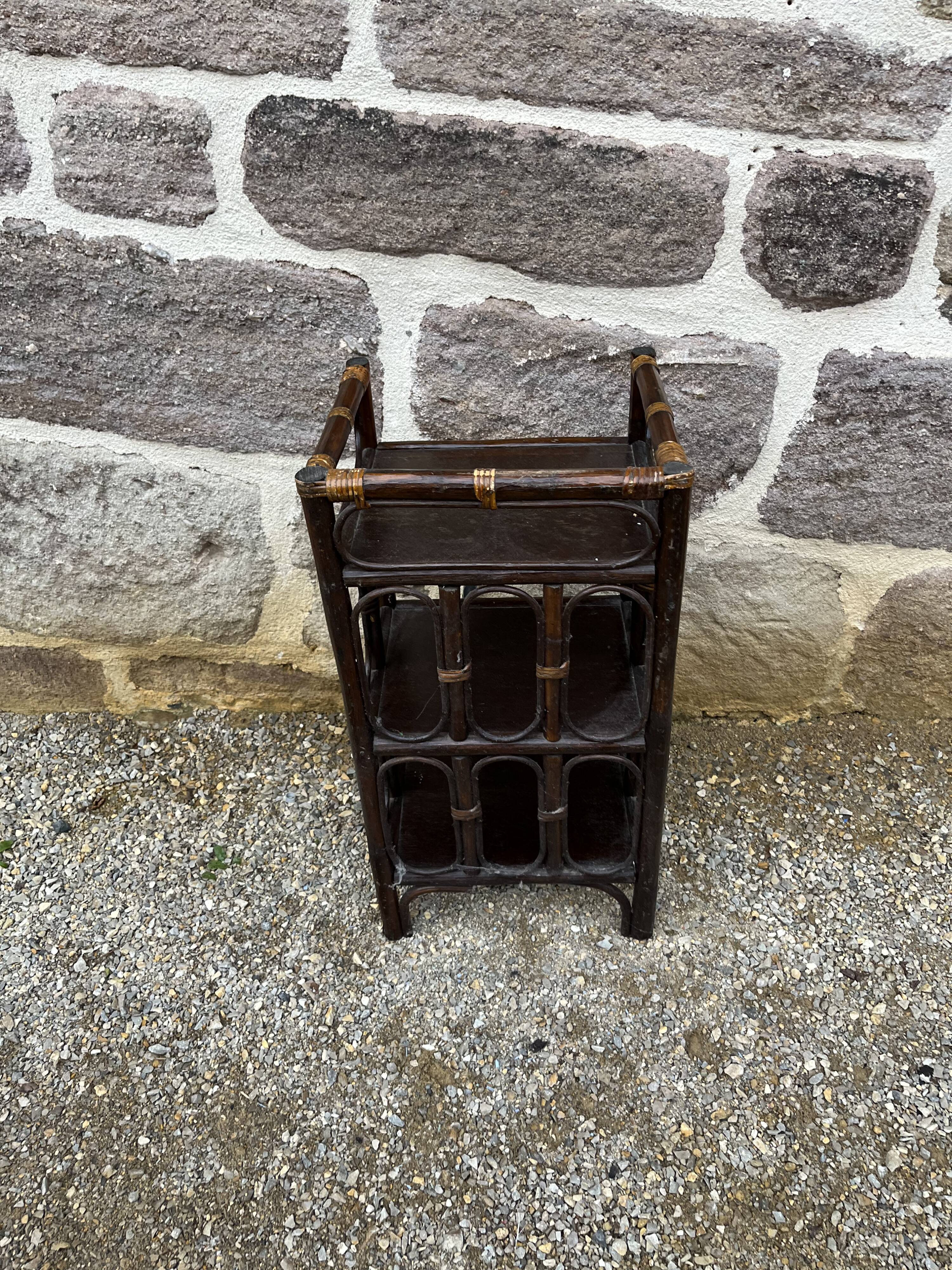 Rattan shelf