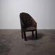 Chaise Naga à dossier haut biologique fabriquée à la main en teck massif, style Wabi Sabi années 1970