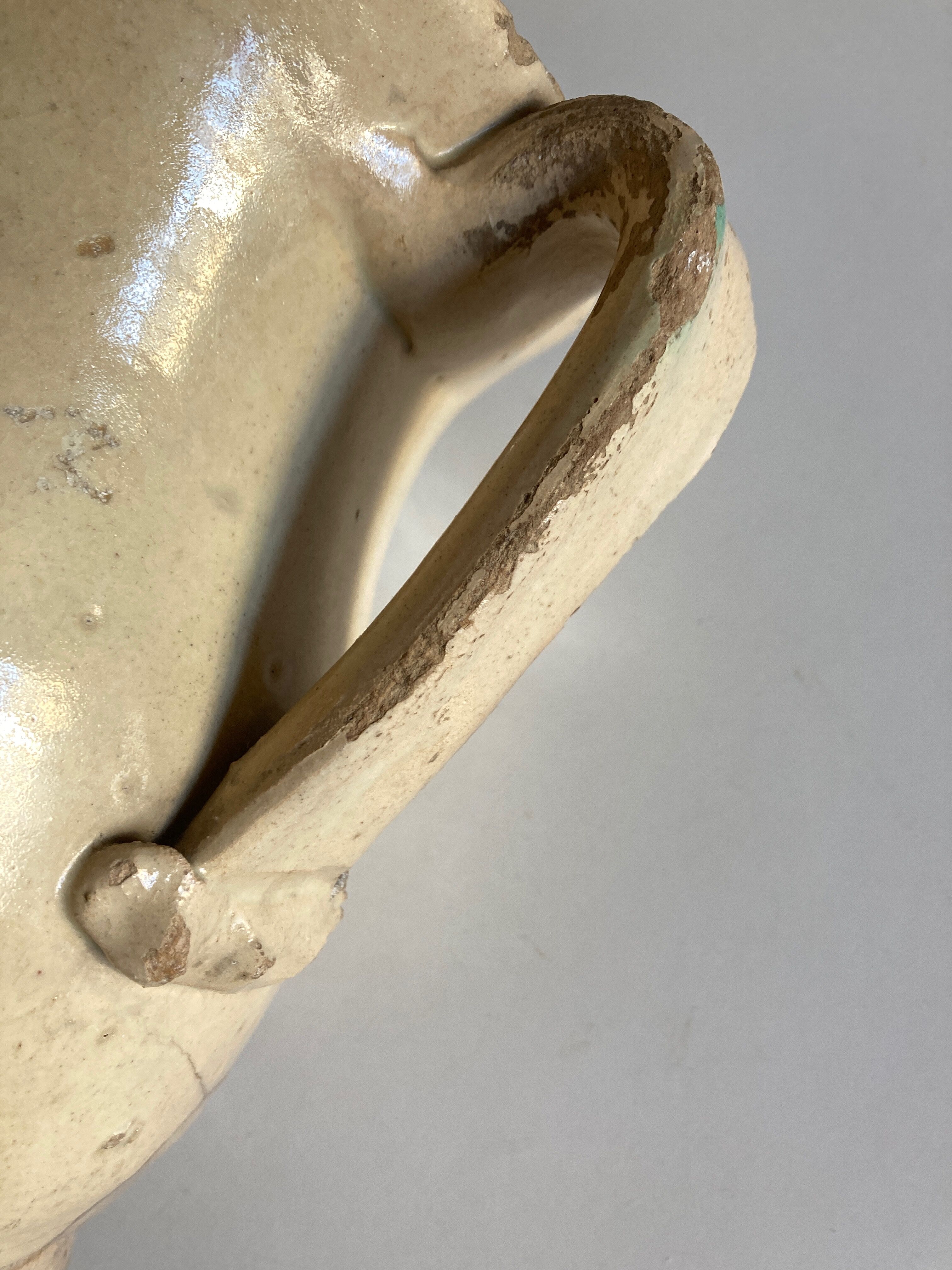 Vase pitcher 18th Italian glazed earth of Vietri Amalfi