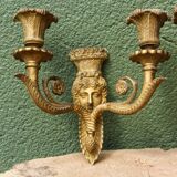 Paire d'appliques en bronze d'époque Empire