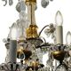 French Bronze and Crystal Maison Bagues style chandelier chandelier