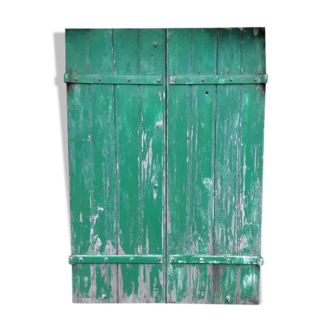 Pair of shutters H125xL87cm old painted fir