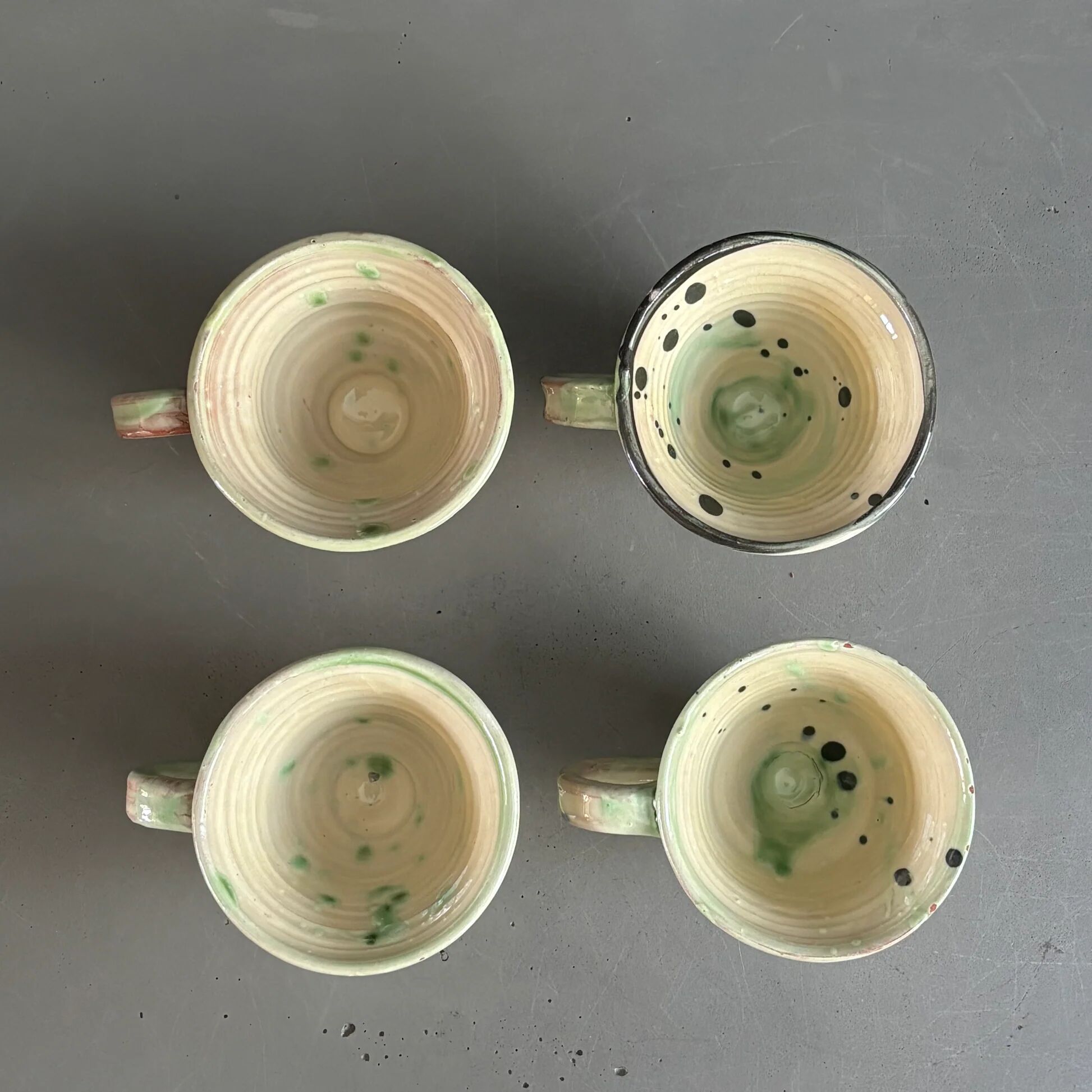 4 tasses en céramique artisanale - Ref 1361