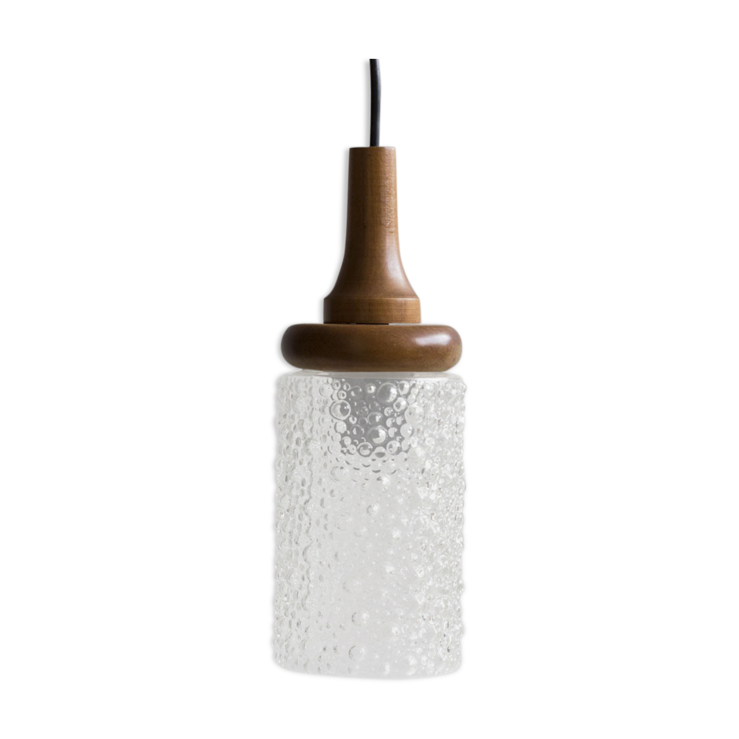 Bubbled glass hanging lamp